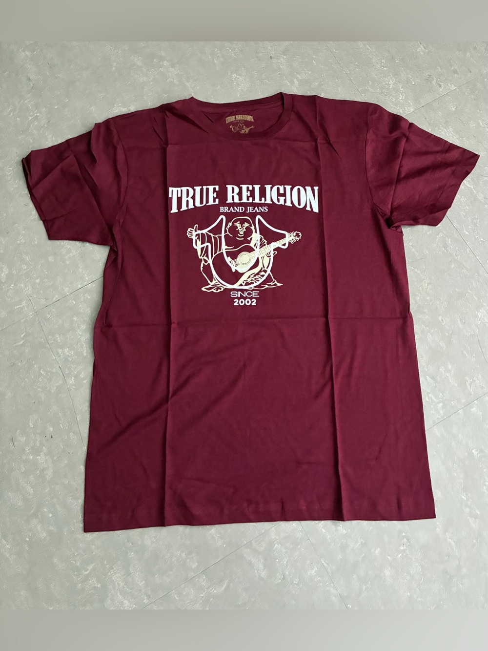 New Men’s Maroon True Religion Graphic TShirt Size L